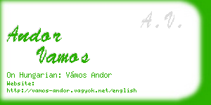 andor vamos business card