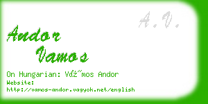 andor vamos business card